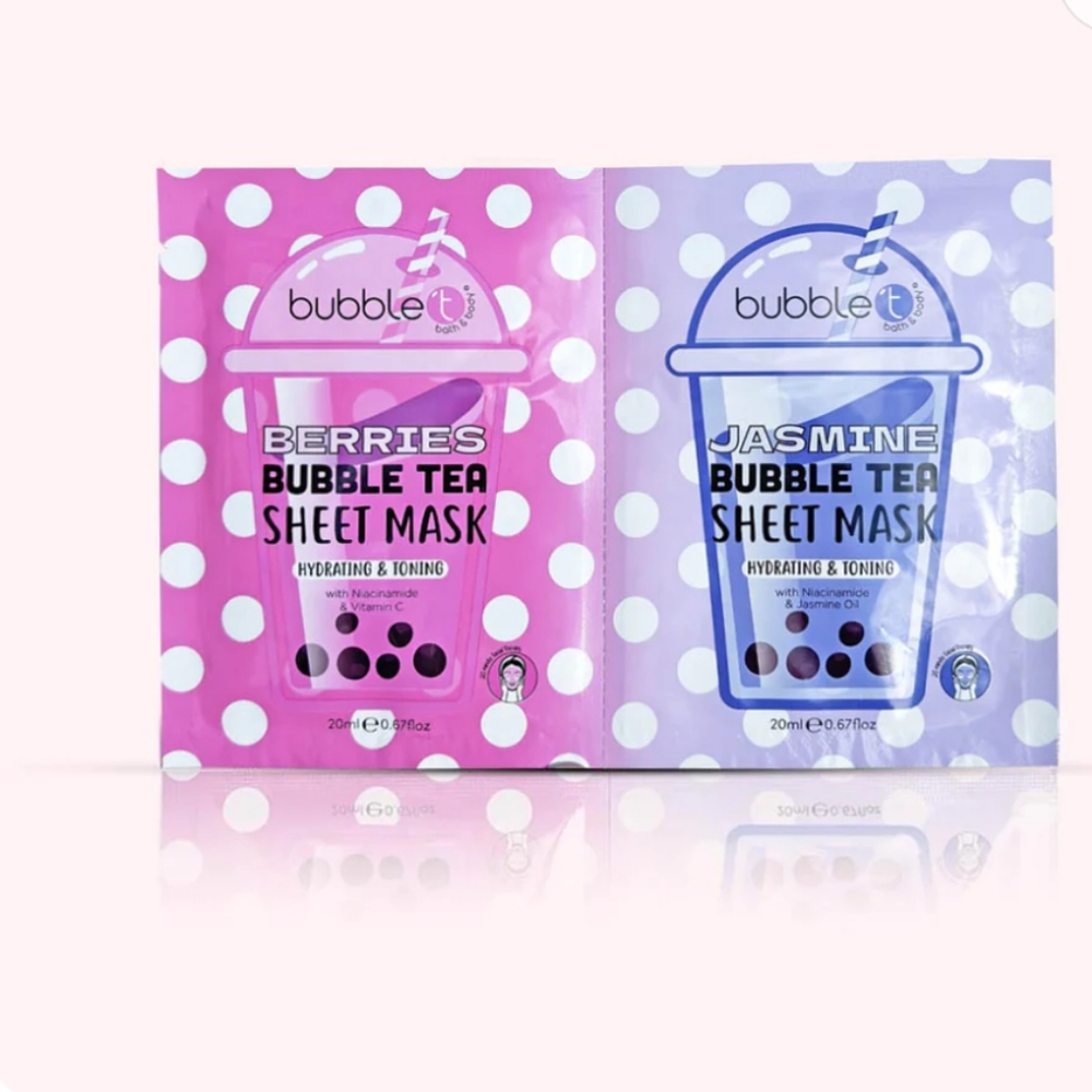 Bubble T Berries and Jasmine Sheet Masks